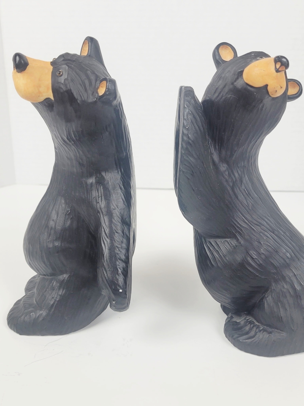 Bearfoots Bears Bookends~Simon & Schuster~Jeff Fleming Big Sky Carvers~7.5"